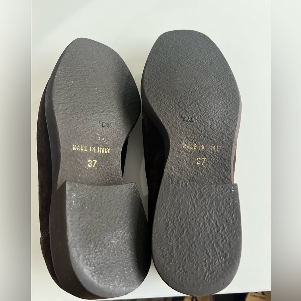 RARE VINTAGE Joan Helpern Brown Suede Laced Loafers Derbys 90s Y2K Joan & David - Picture 9 of 11